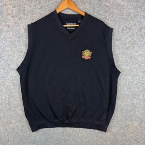 Ahead Vest Mens XL Black Pima Cotton PGA Championship Whistling Straits 2004